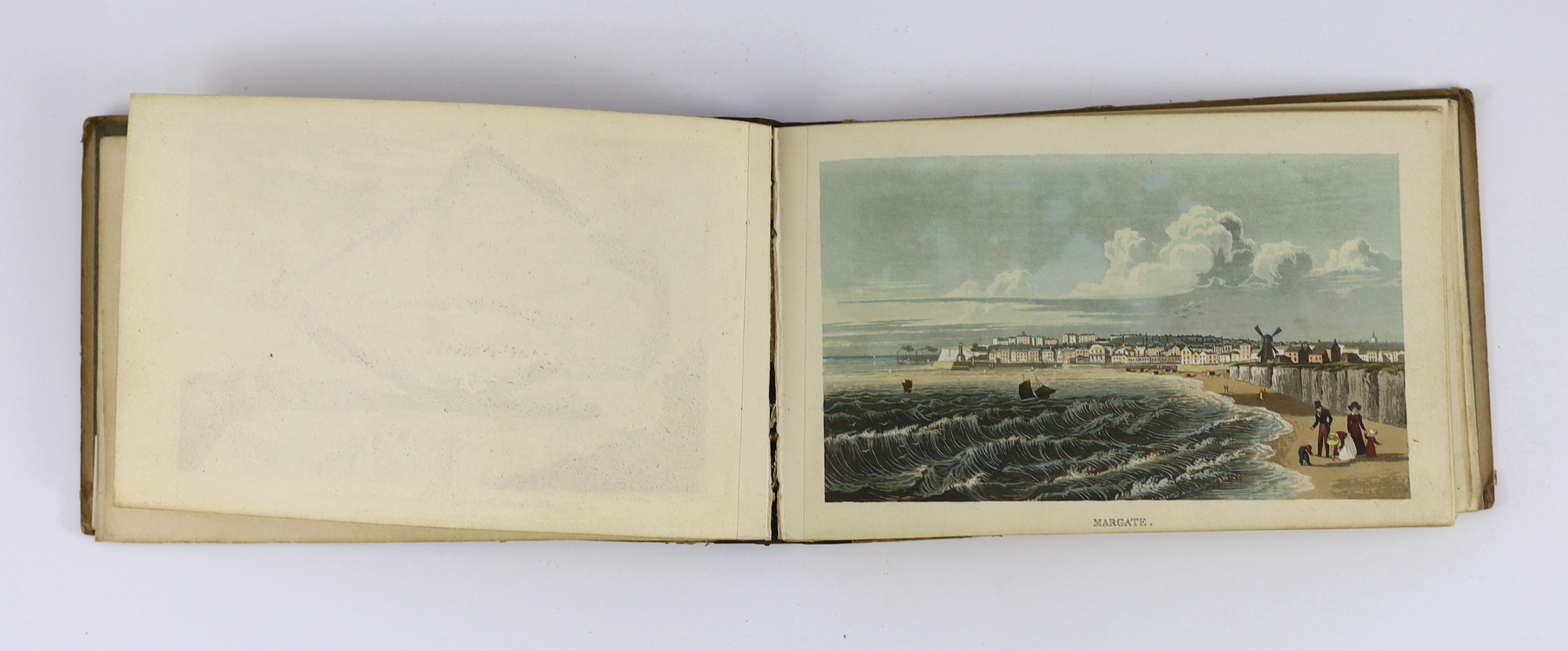 Havell, Robert - The Tour or Select Views on the Southern Coast ... pictorial engraved title and 25 coloured aquatint plates (1 as a folded panorama); original pictorial boards and later panelled calf spine, contained in